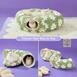 Tunnel Cat Bed - 2-in-1 Zip-Together Play & Nap Solution, Versatile Multi-Pet Furniture