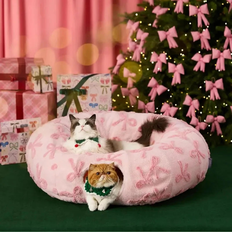 Tunnel Cat Bed - 2-in-1 Zip-Together Play & Nap Solution, Versatile Multi-Pet Furniture