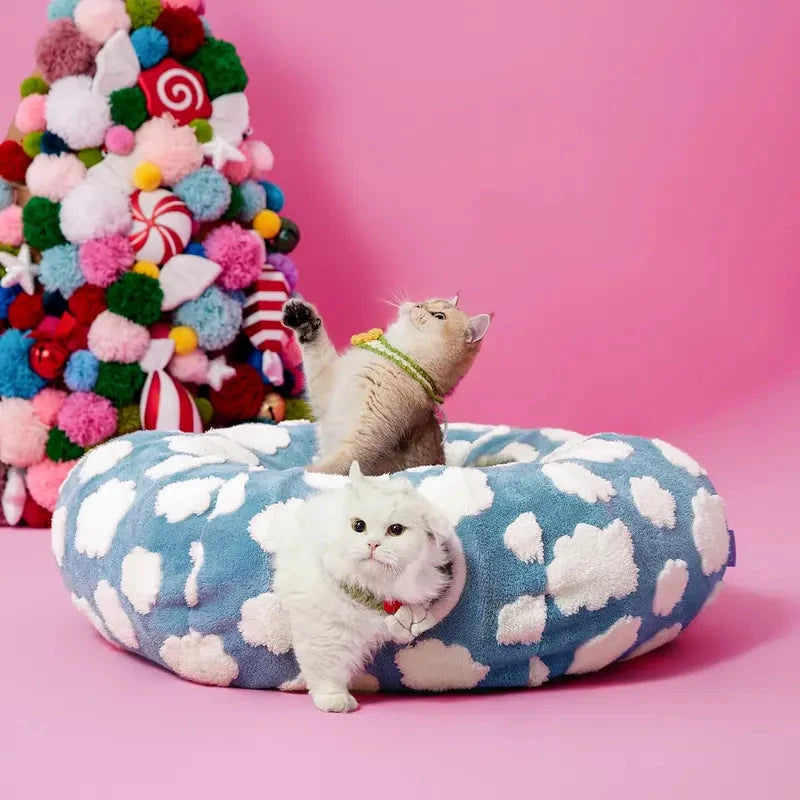Tunnel Cat Bed - 2-in-1 Zip-Together Play & Nap Solution, Versatile Multi-Pet Furniture