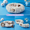 Tunnel Cat Bed - 2-in-1 Zip-Together Play & Nap Solution, Versatile Multi-Pet Furniture