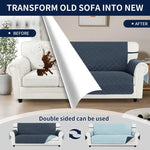 Reversible Quilted Sofa Cover-Pet-Friendly, Living Room Home Decor