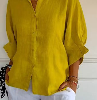 Women’s Relaxed Back-Tie Button-Up Shirt
