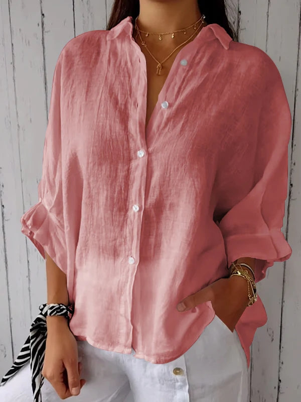 Women’s Relaxed Back-Tie Button-Up Shirt